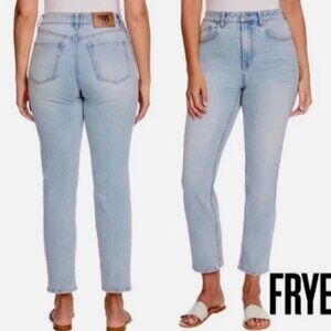 New Frye High Rise Jeans Size 14 Straight Leg Light Wash
